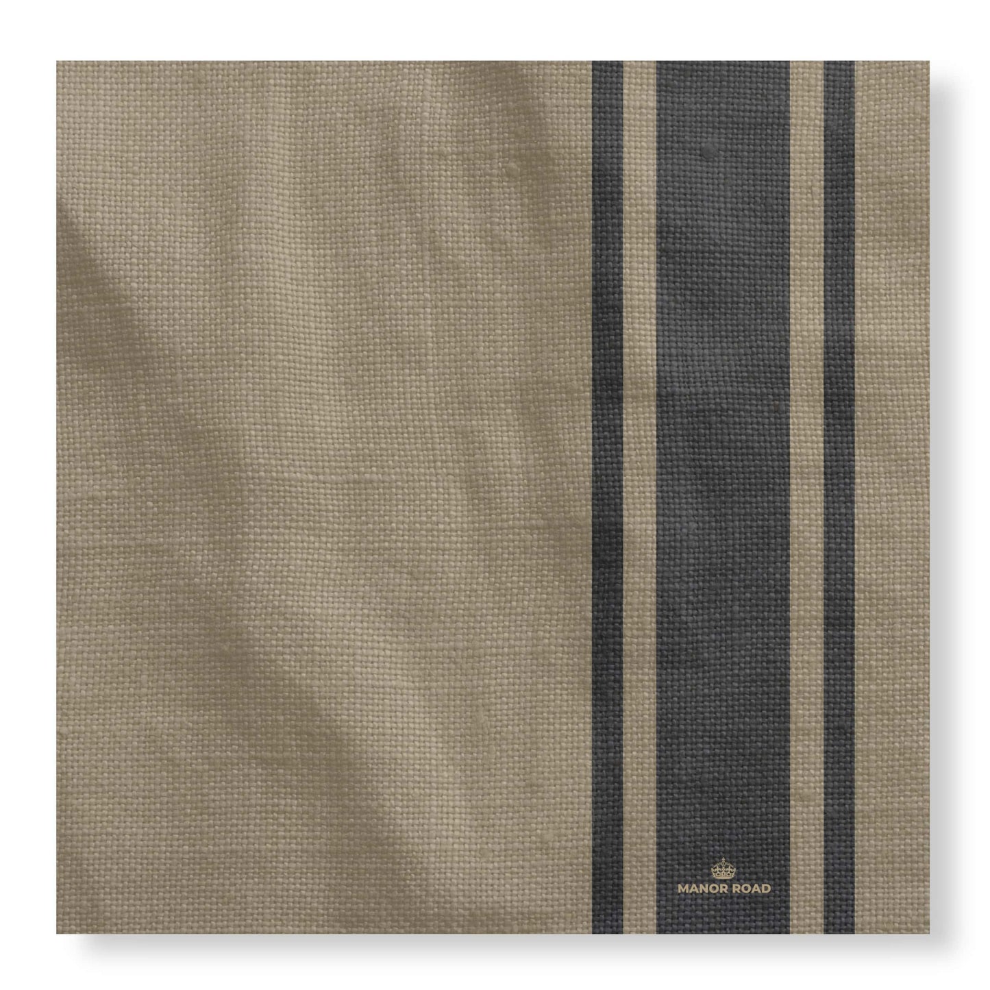 Coffee Stripe Linen Cheese Board Presentation Card Pk/8