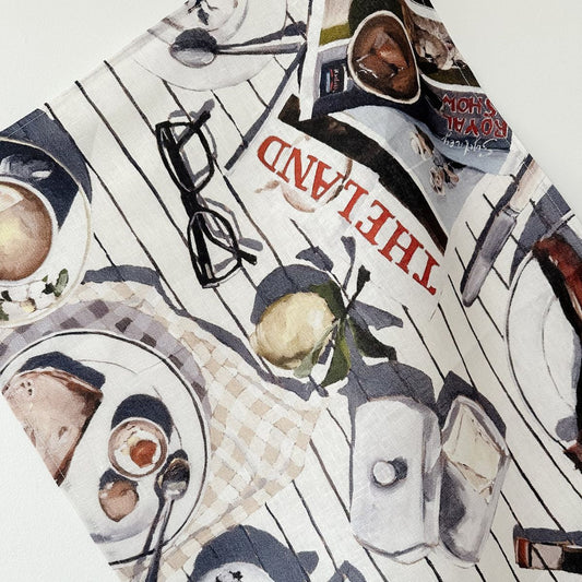 'FARM MORNINGS' Tea Towel