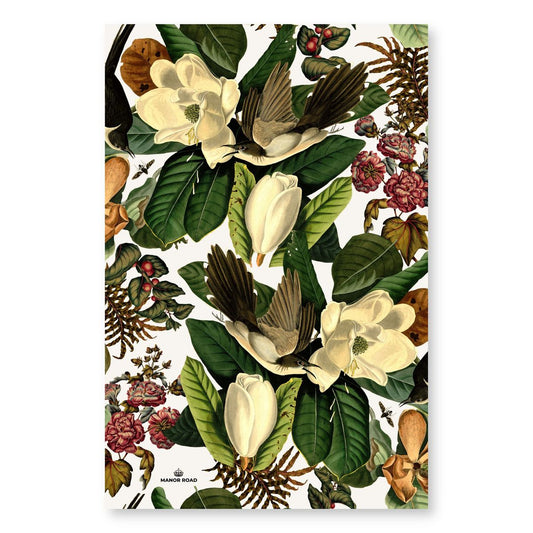 Magnolia Blooms Microfibre Tea Towel