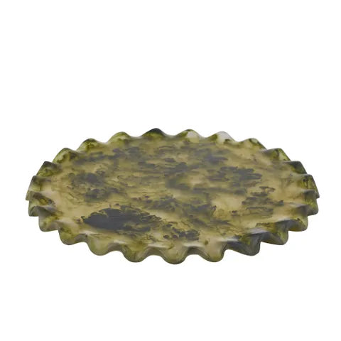 Ruby Resin Platter Pesto