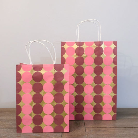 Baubles Gold Foil Gift Bag, Pk/2 (Medium)