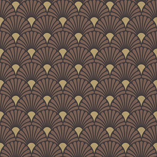 Art Deco Black/Gold Cocktail Serviette