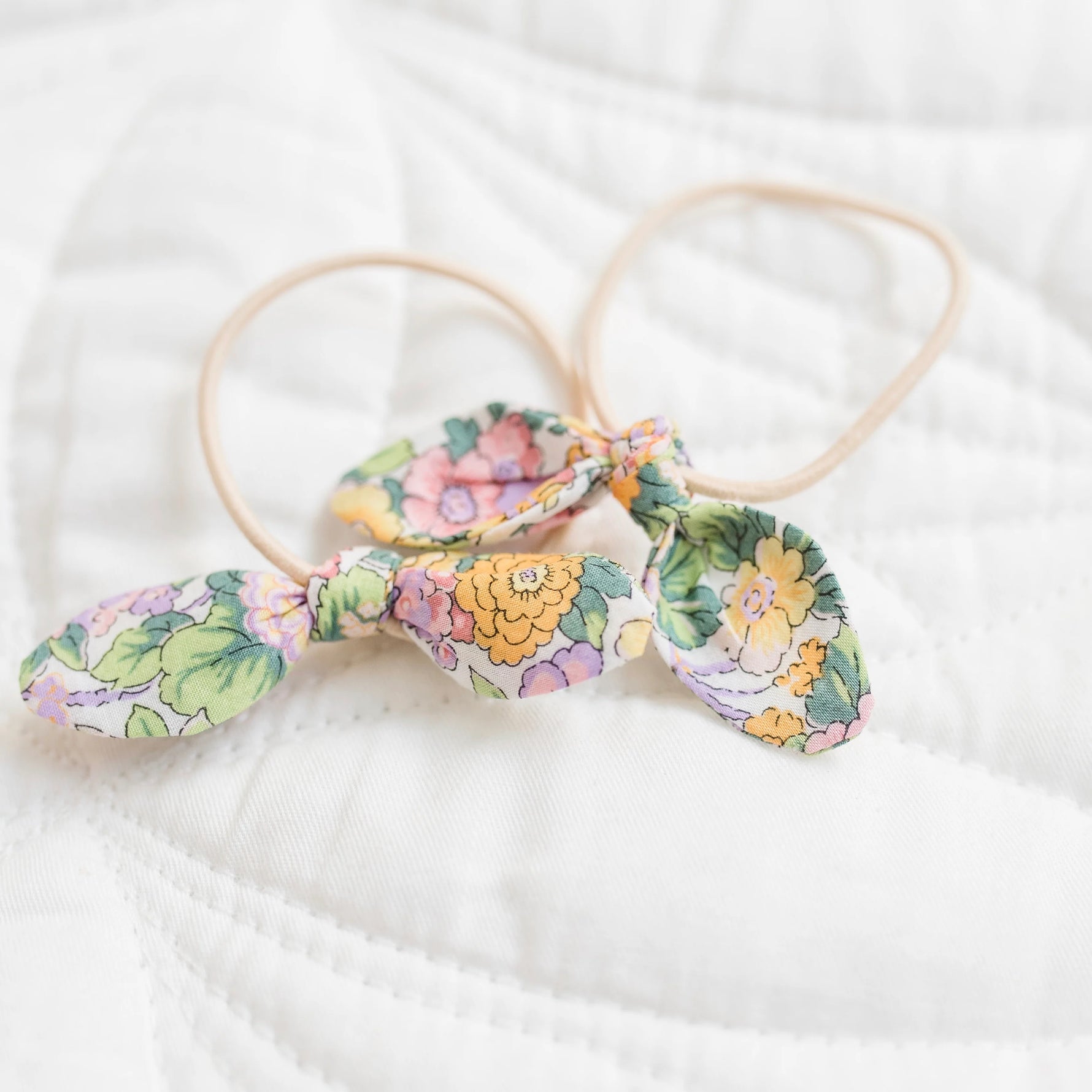 Set of girls Liberty floral patterned hair ties. Great for gifting or everyday wear. 