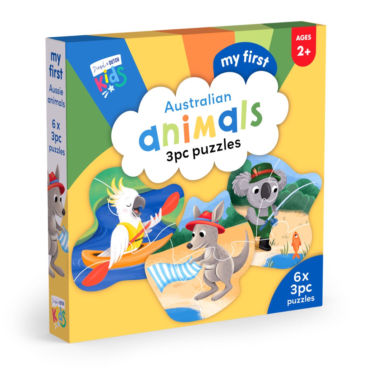 Australian animal puzzle for 2yr olds. Cute easy puzzles for child entertainment. 