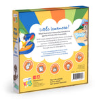 The back of Australian Animal puzzle box. Bright cartoon illustrations on the puzzles