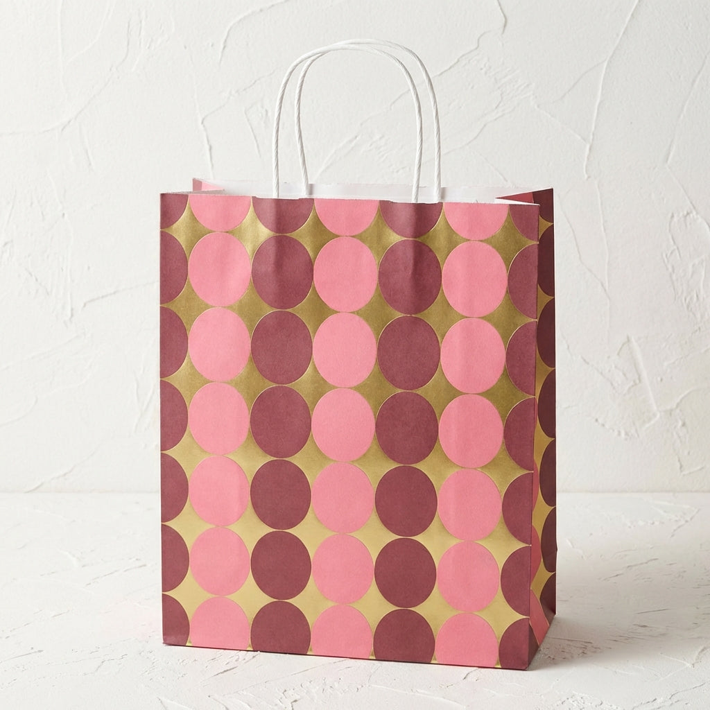 Baubles Gold Foil Gift Bag, Pk/2 (Medium)
