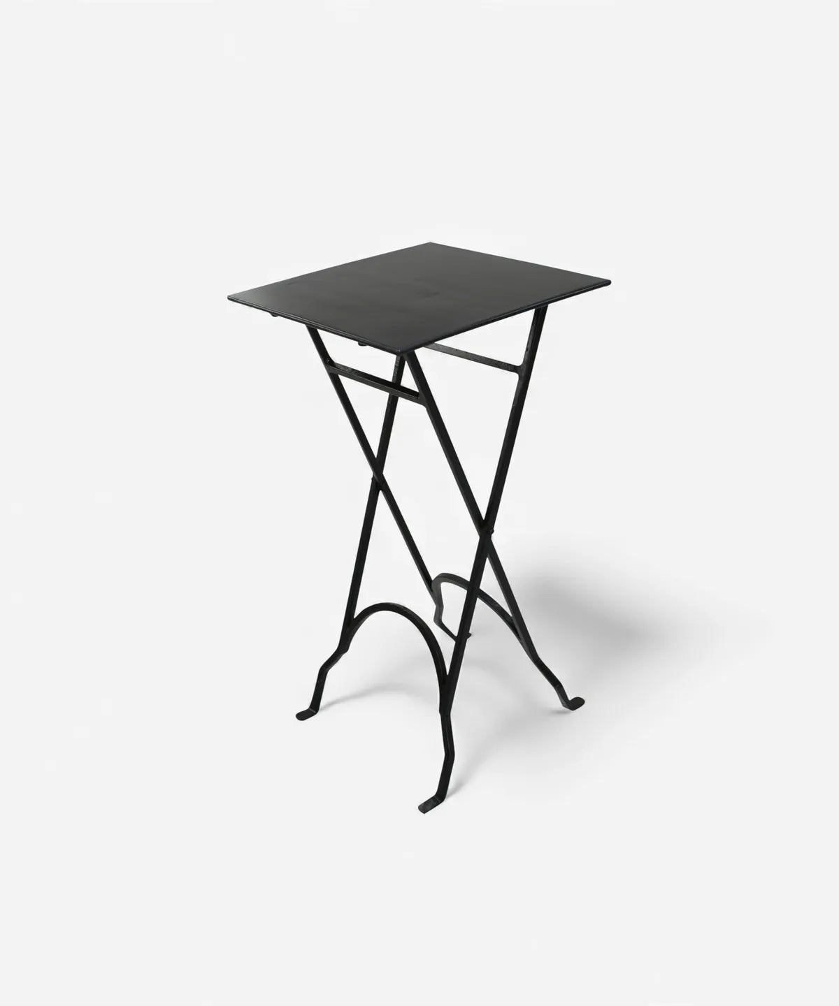 Square Black Iron Side Table Black