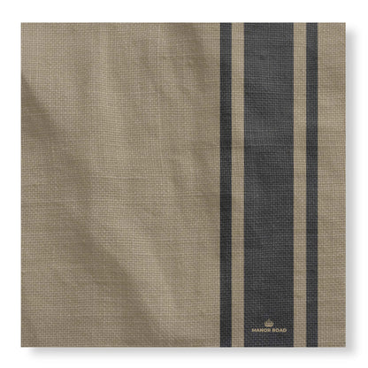 Coffee Stripe Linen Cheese Board Presentation Card Pk/8