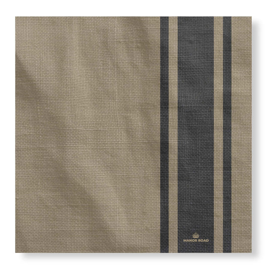 Coffee Stripe Linen Cheese Board Presentation Card Pk/8