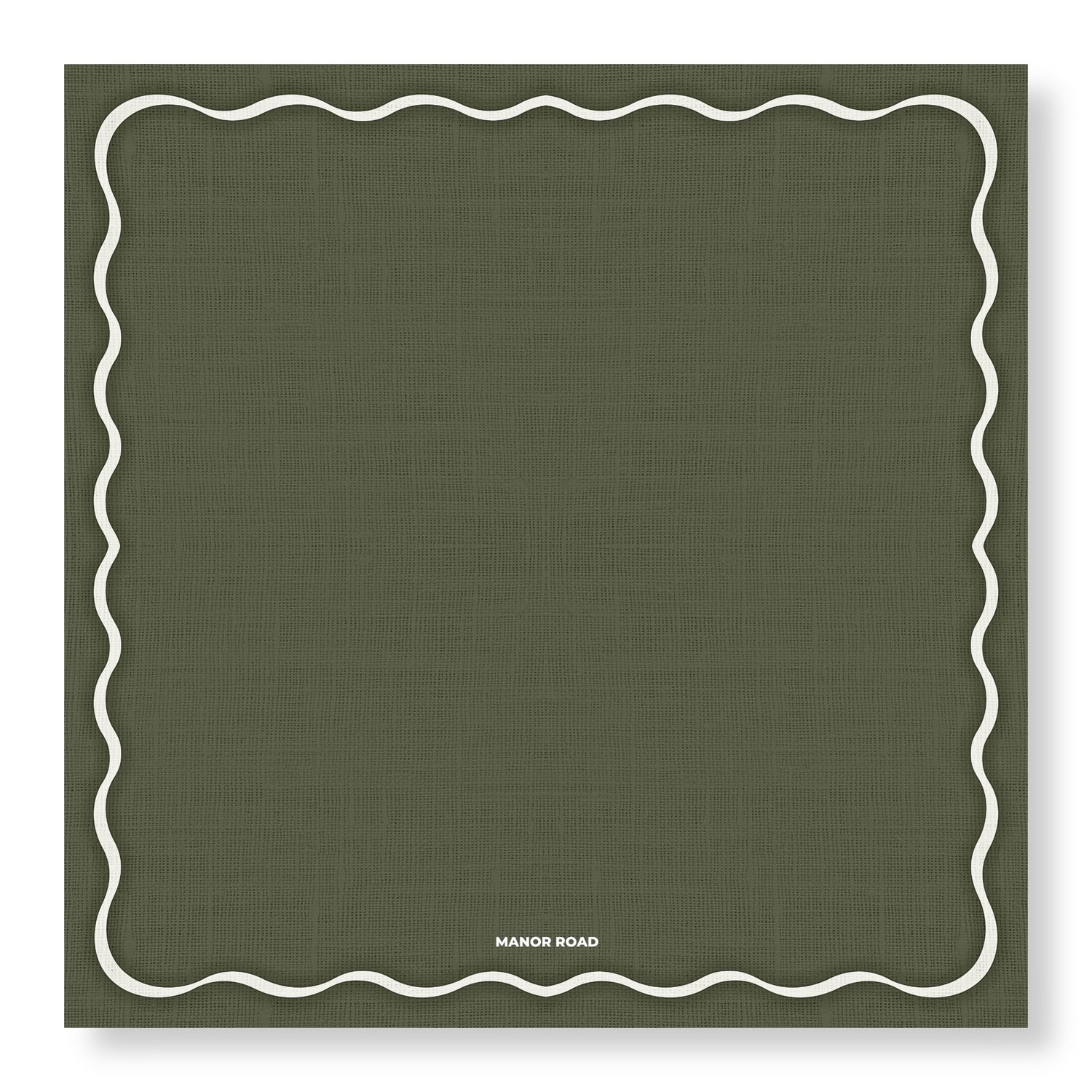 Linen Scallop Olive & White Cheese Board Presentation Card Pk/8