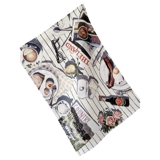 'FARM MORNINGS' Tea Towel