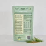 KIKI Seed Cracker Mix packaging with text and branding on a light gray background