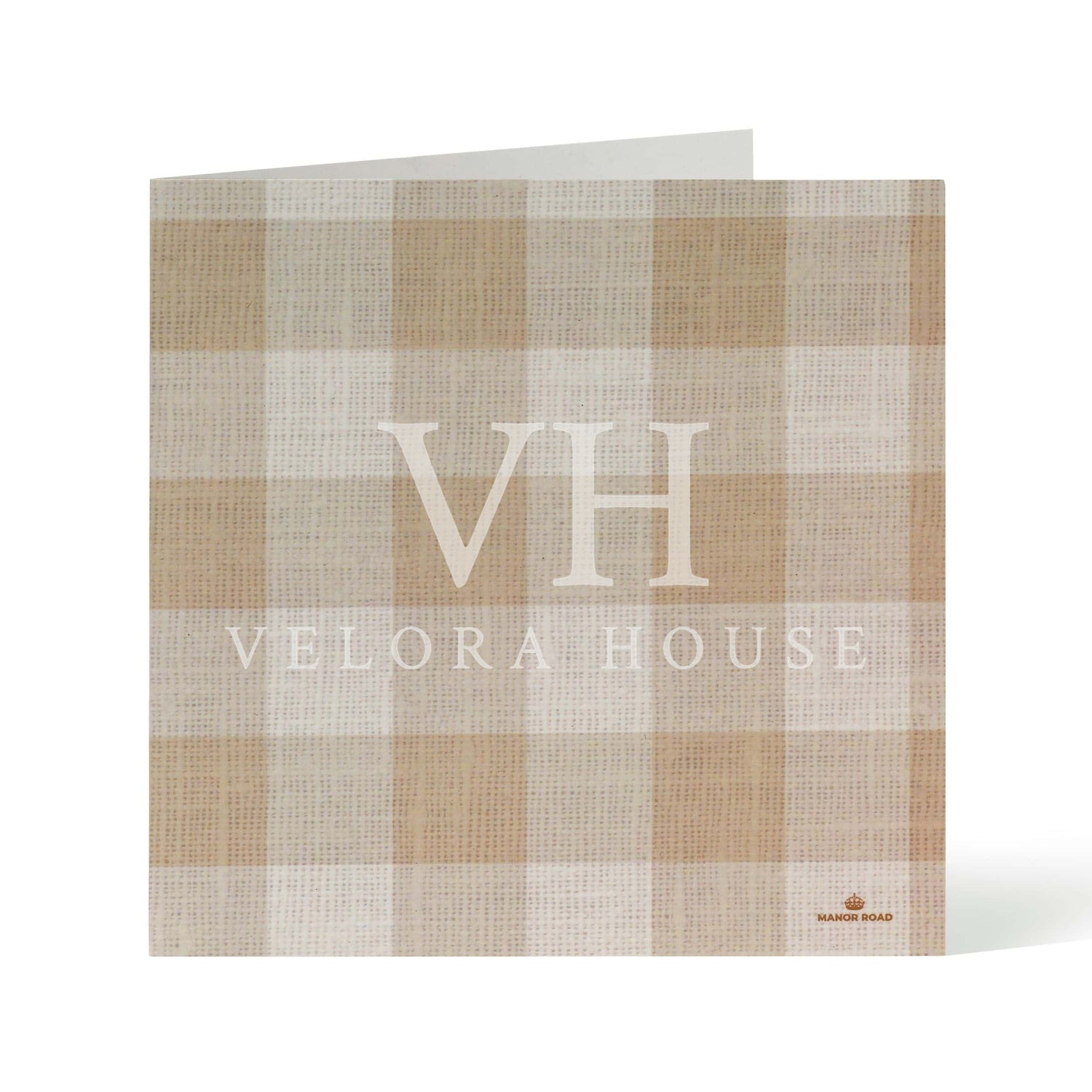 Linen Gingham Greeting Card