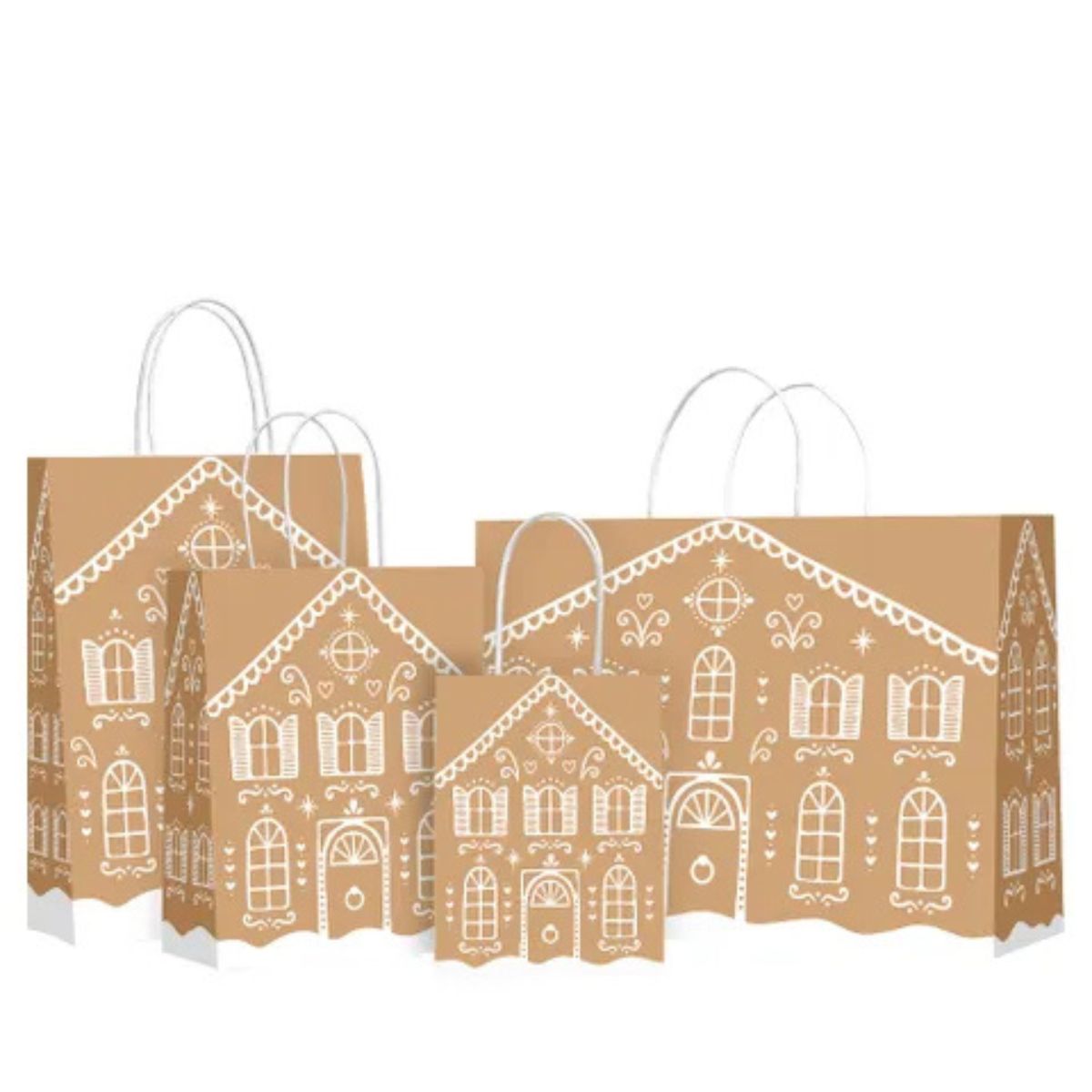 Gingerbread House Gift Bag, Pk/2 (Medium)