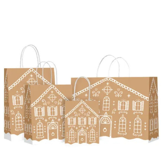 Gingerbread House Gift Bag, Pk/2 (Medium)