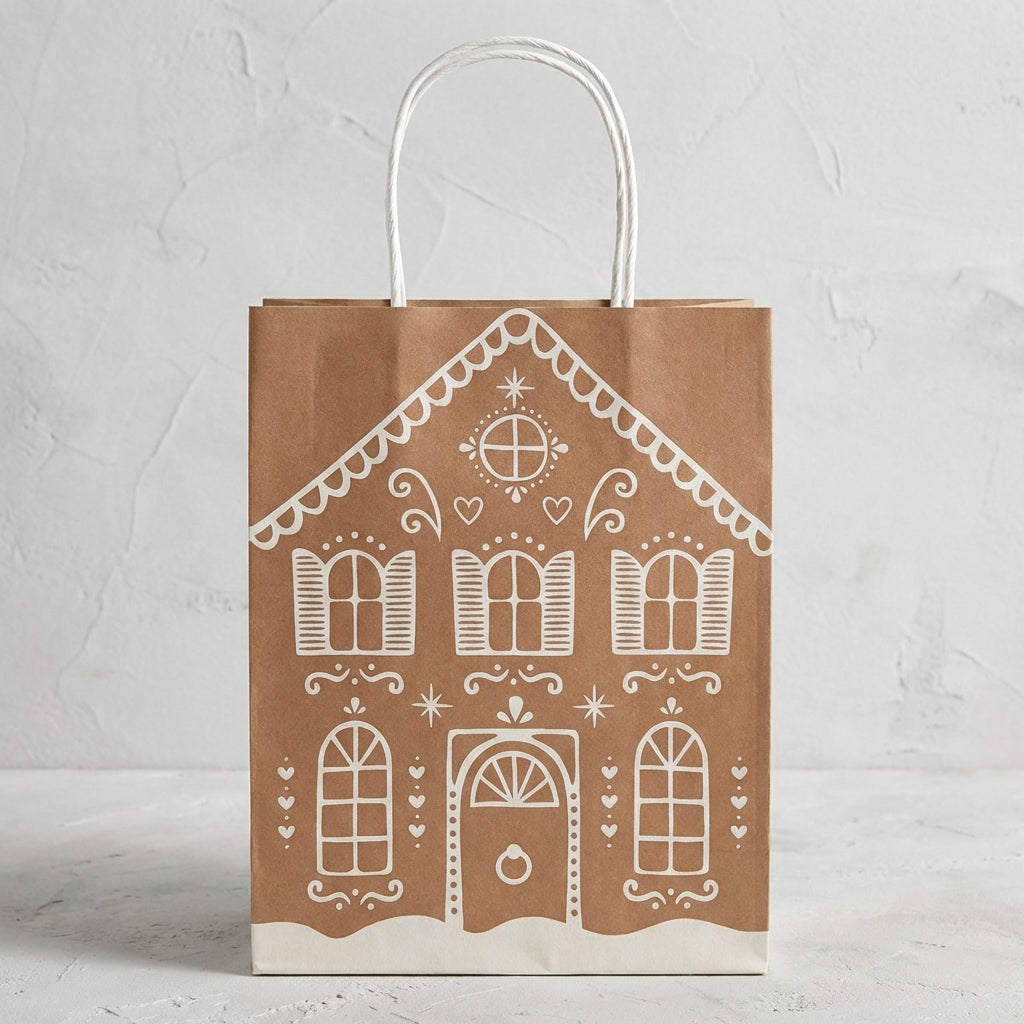 Gingerbread House Gift Bag, Pk/2 (Medium)