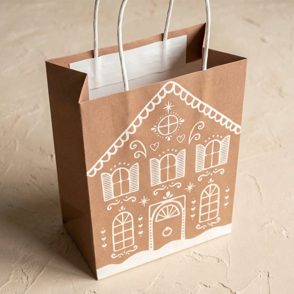 Gingerbread House Gift Bag, Pk/2 (Medium)