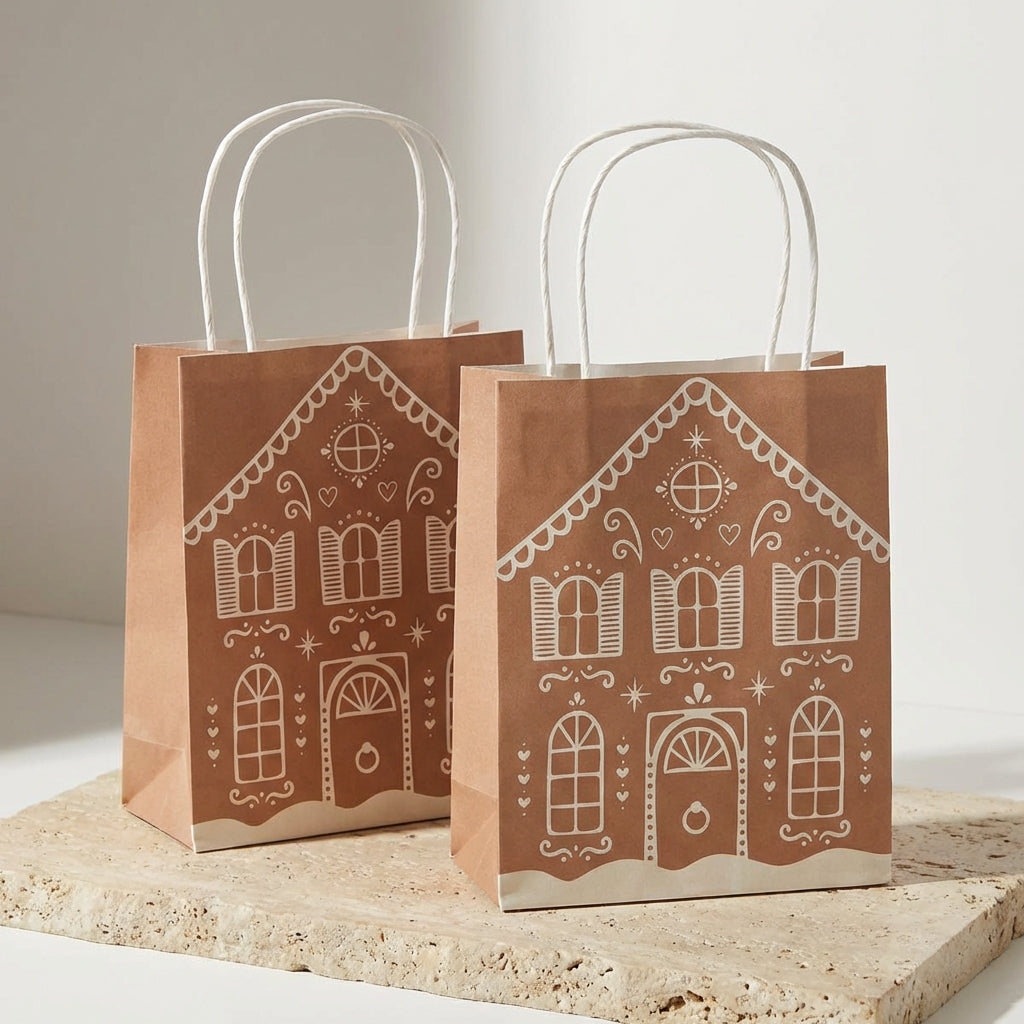 Gingerbread House Gift Bag, Pk/2 (Small)