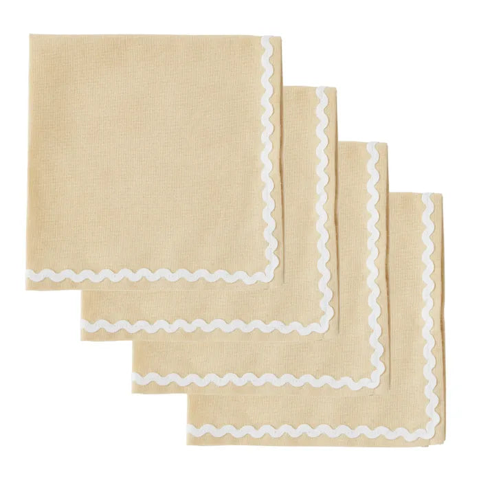 ORLA Cotton Napkins Butter/Ivory Set/24