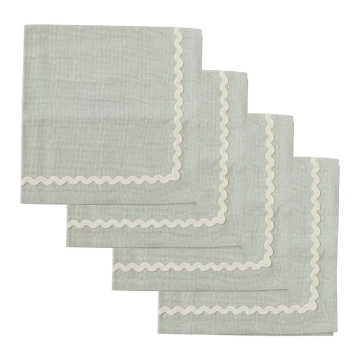 ORLA Cotton Napkins Mist/Ivory Set/24