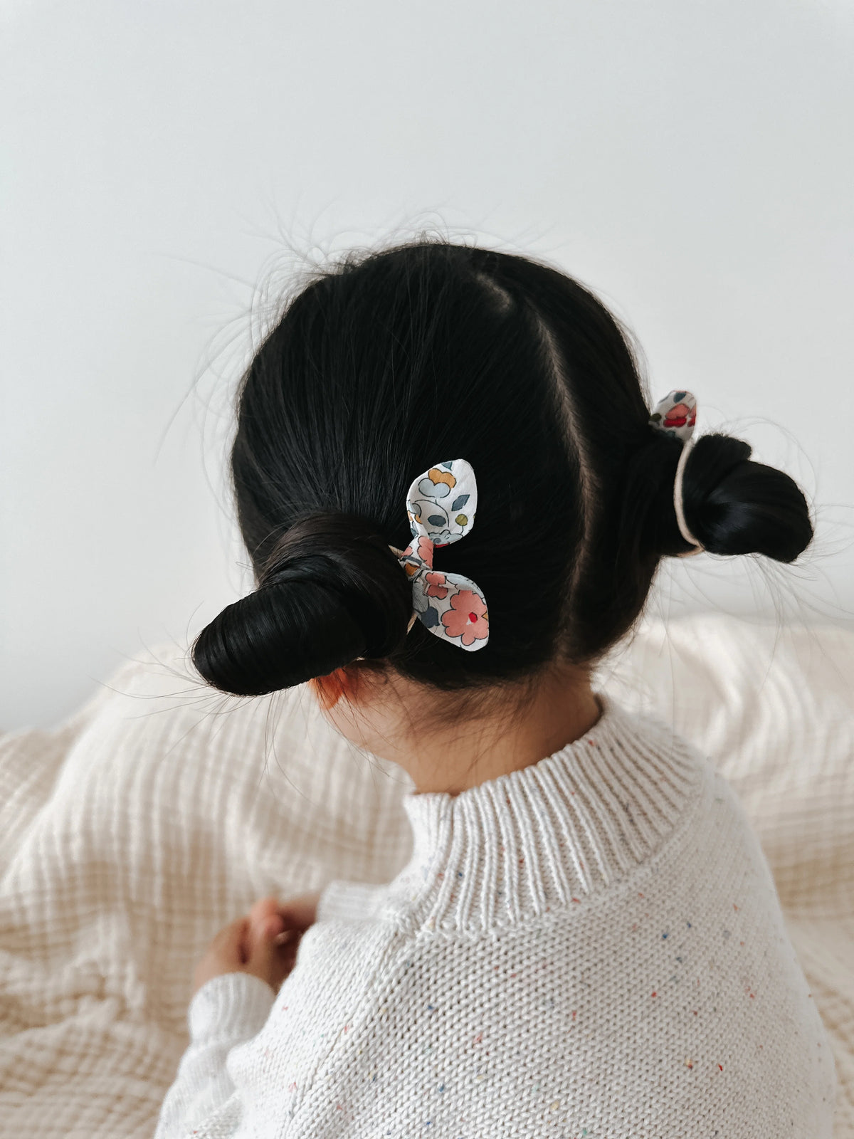 Small girls hair tie made from Liberty floral fabric. Ideal for gifting and everyday wear. 