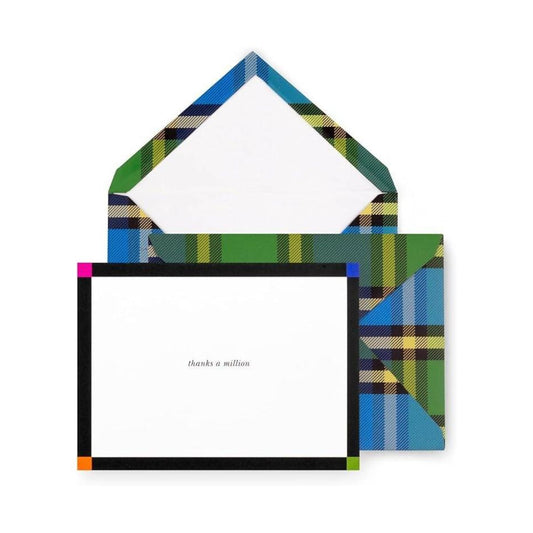 Kate Spade Thanks A Million Card Blue Check