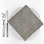 Lino Brown soft linen feel dinner size serviette. Soft linen look napkin for elegant table settings. 