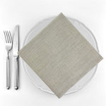 Lino Sand dinner size serviette. Soft linen feel napkin in generous size for formal table settings. 