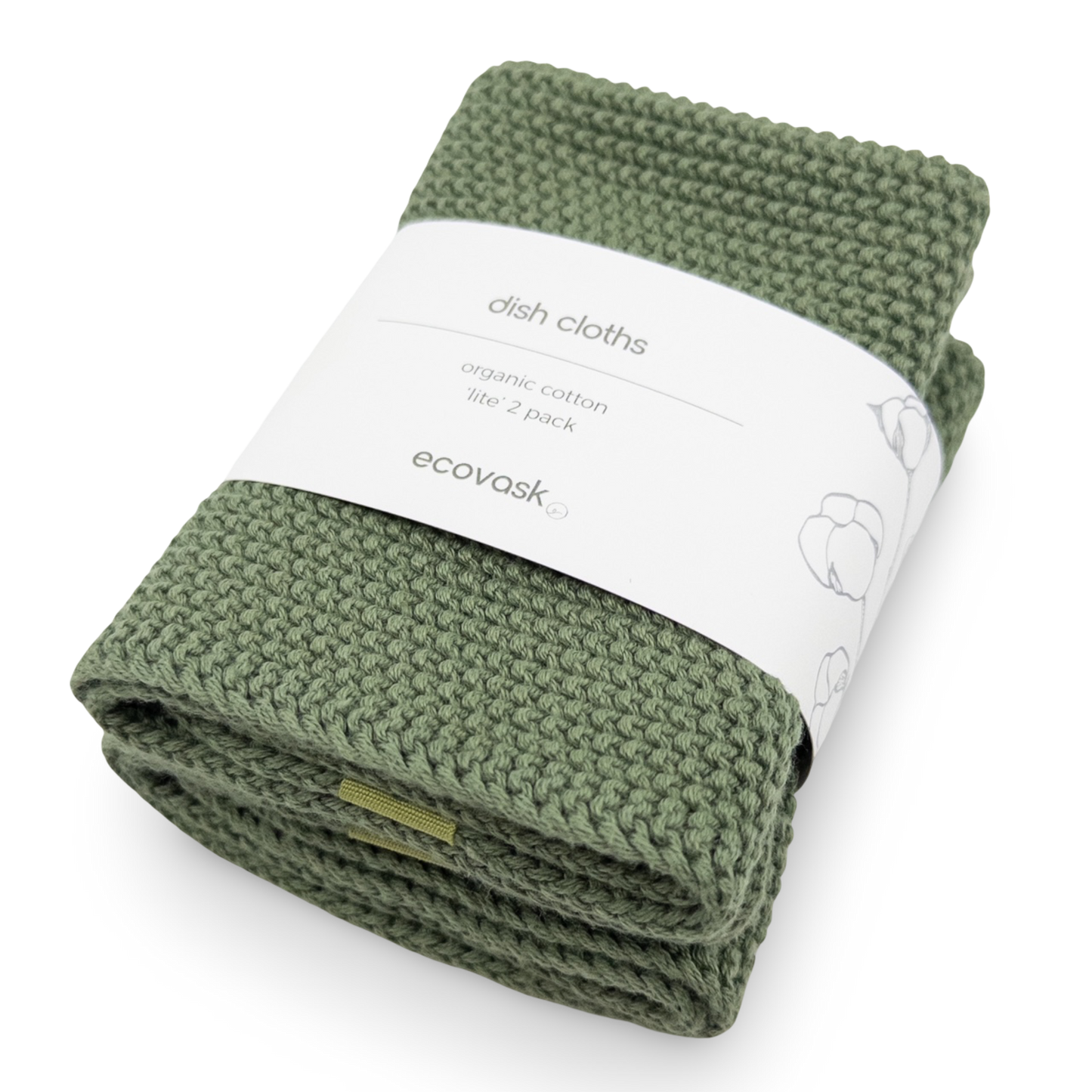Sage Lite Dishcloth Pk/2