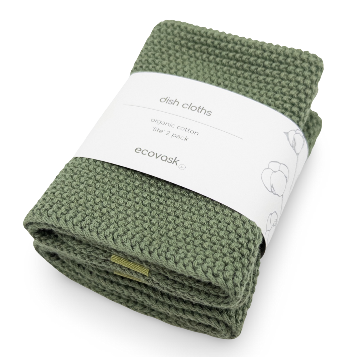 Sage Lite Dishcloth Pk/2