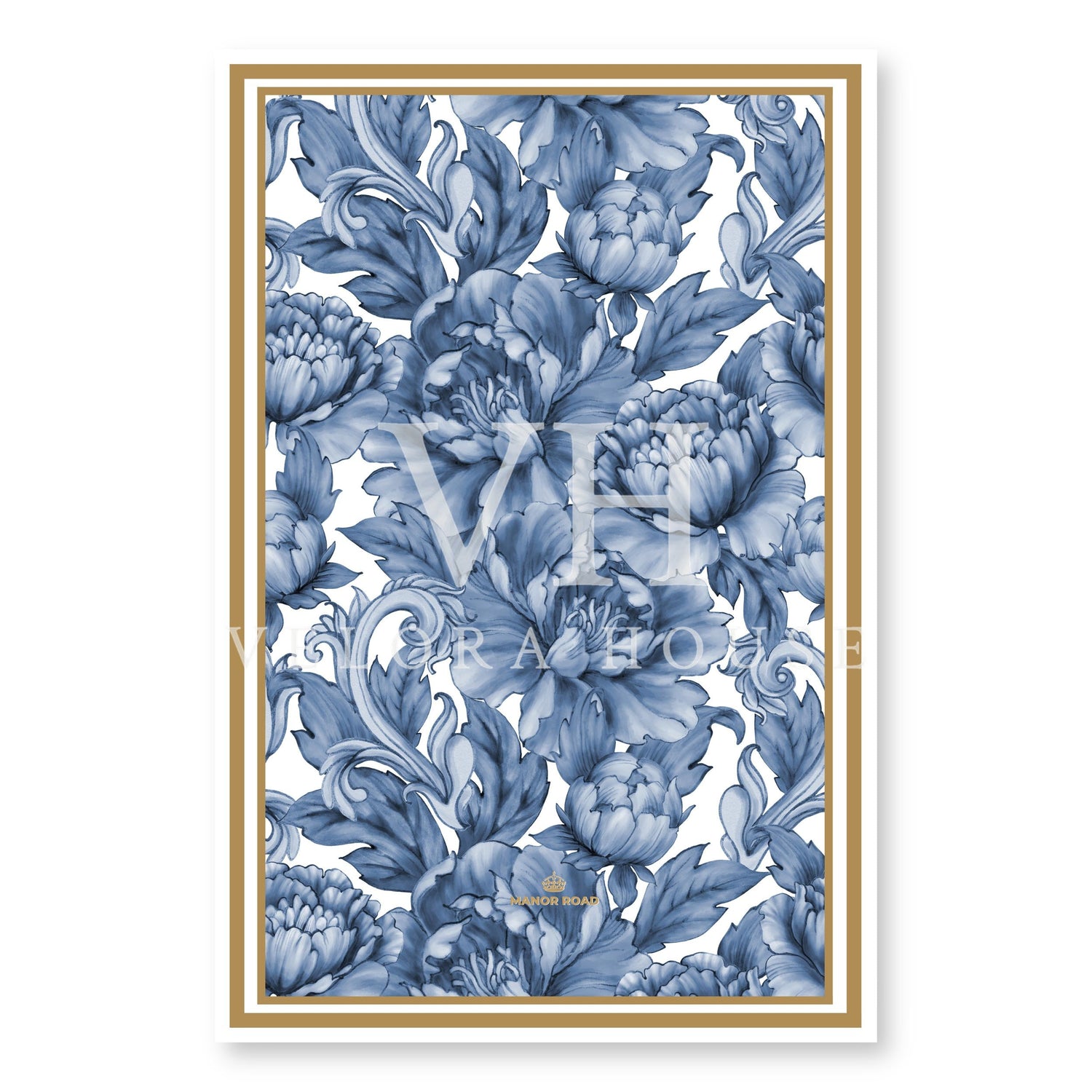 Peony Wallpaper Microfibre Tea Towel