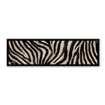 Large zebra barmat with black rubber backing. Zebra print on front. Great for bar and drinks areas. 