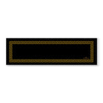 Black rubber backed bar mat with gold key design. Great for bar or drinks areas to protect benches from spills. 