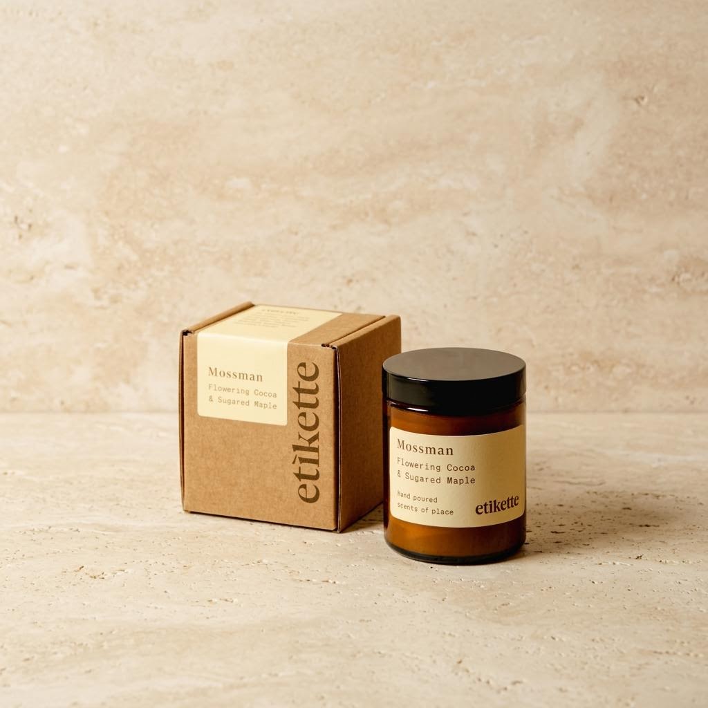 Mossman in Flowering Cocoa & Sugared Maple Candle 175ml