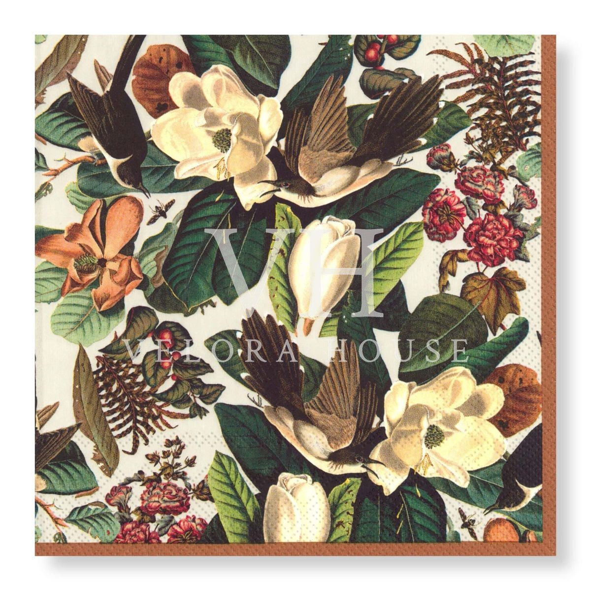 Magnolia Blooms Cocktail Serviette