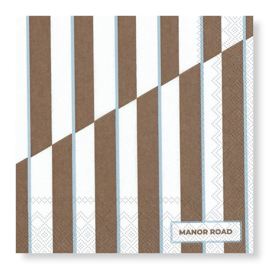 Toffee Stripe Cocktail Serviette