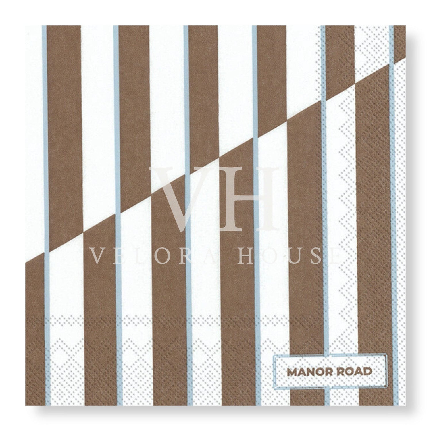Toffee Stripe Cocktail Serviette