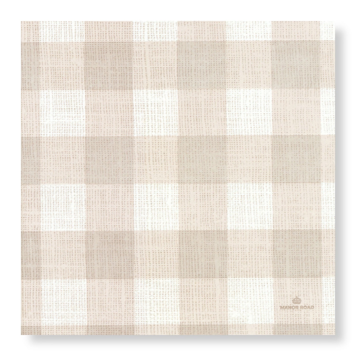 Linen Gingham Natural Dinner Serviette