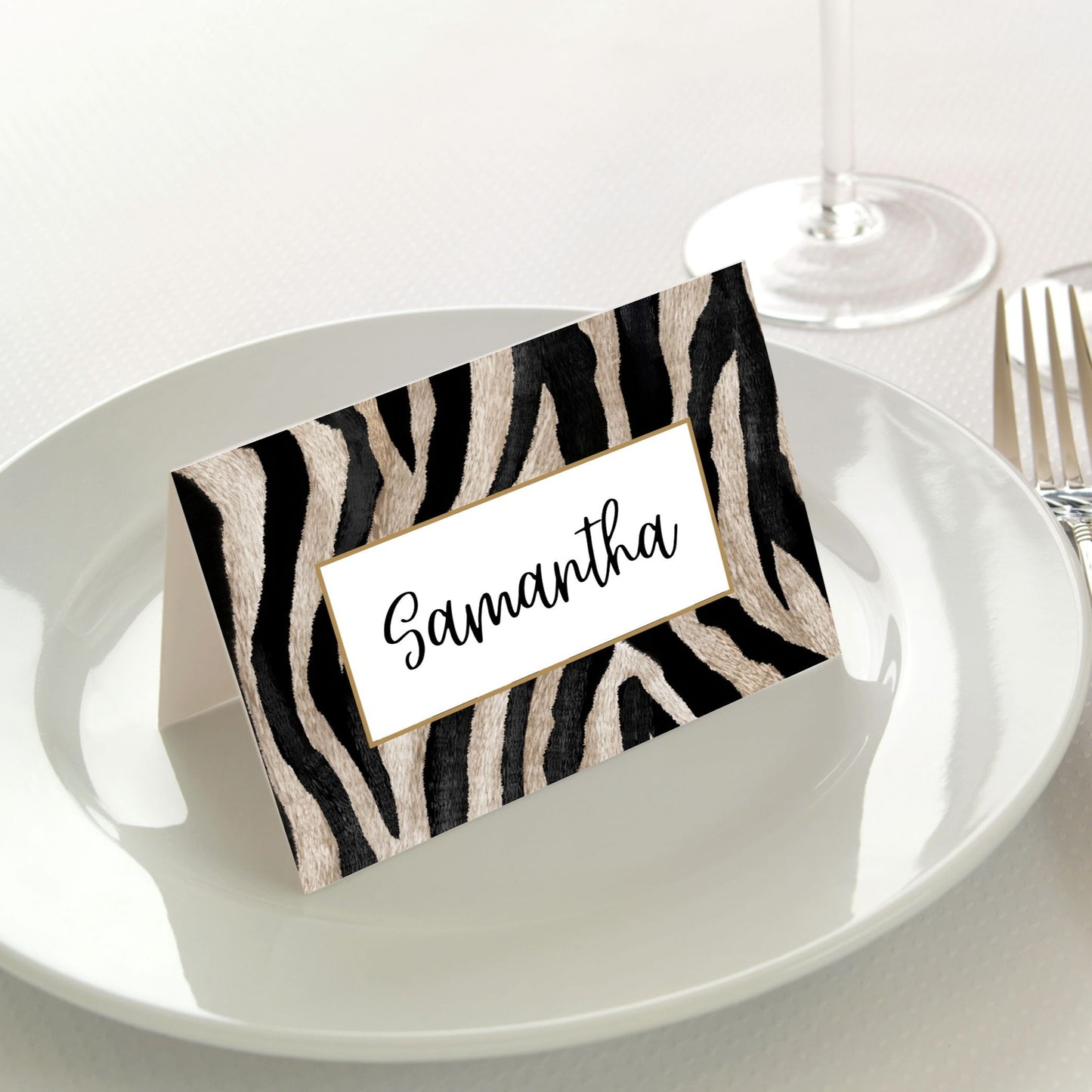 Zebra Place Cards Pk/45