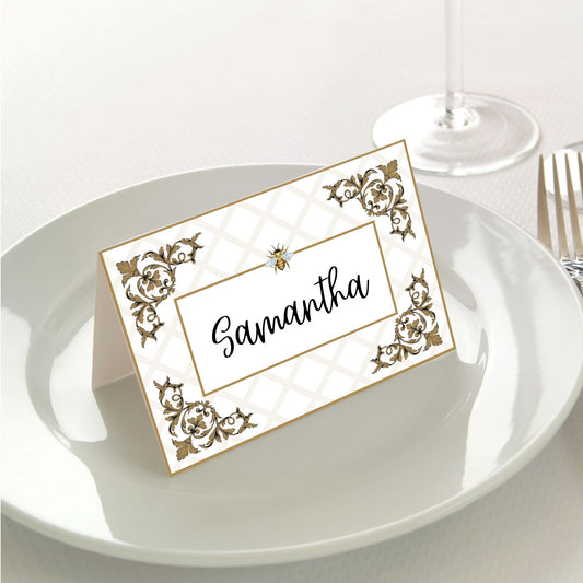 Ornamental Bee Place Cards Pk/45