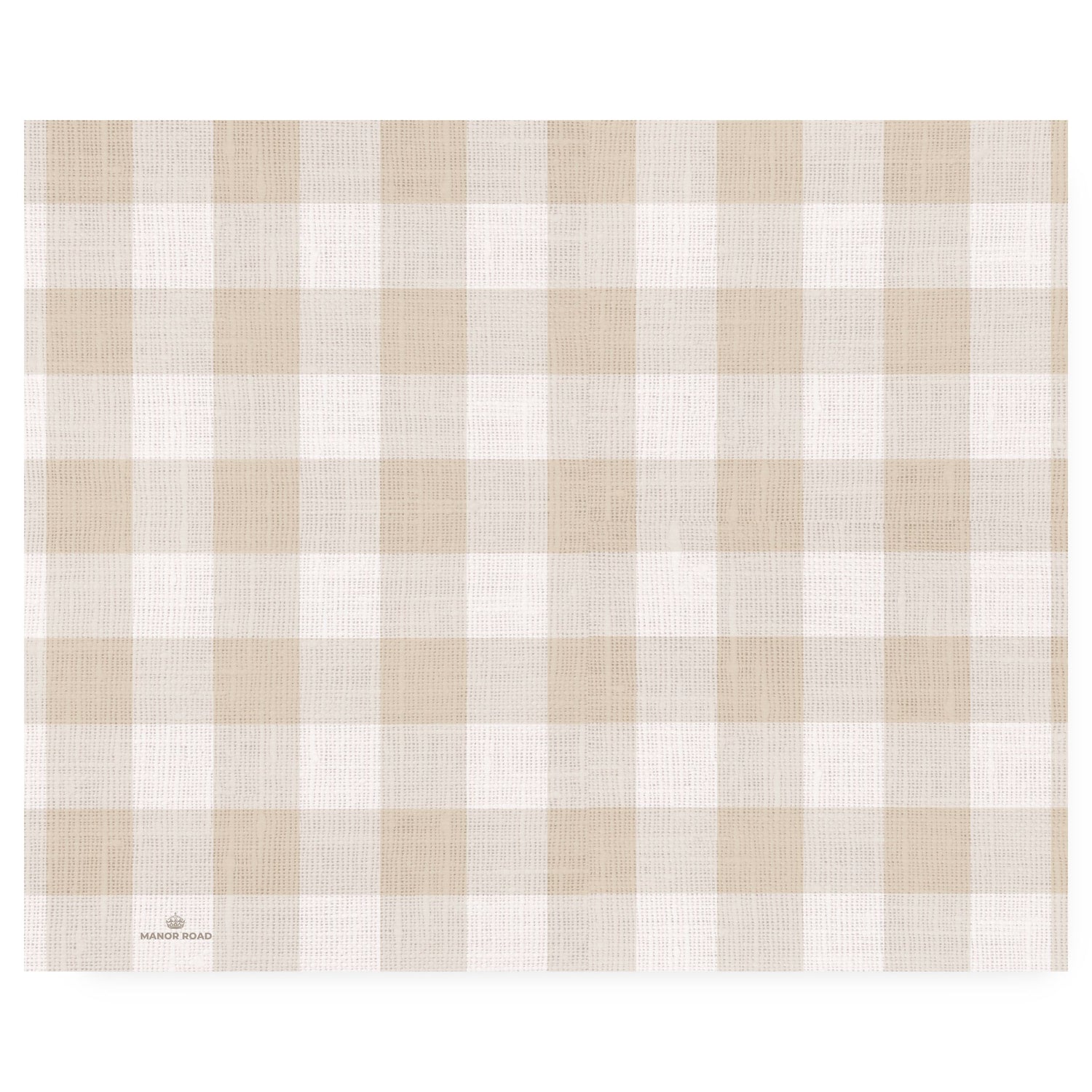 Linen Gingham Natural Paper Placemat Pad/30