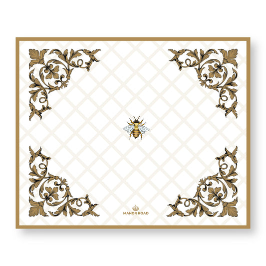 Ornamental Bee Paper Placemat Pad/30