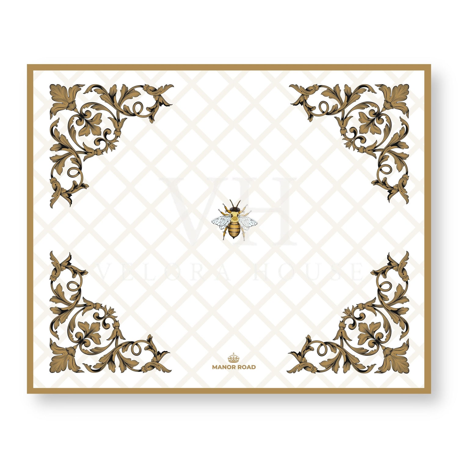 Ornamental Bee Paper Placemat Pad/30
