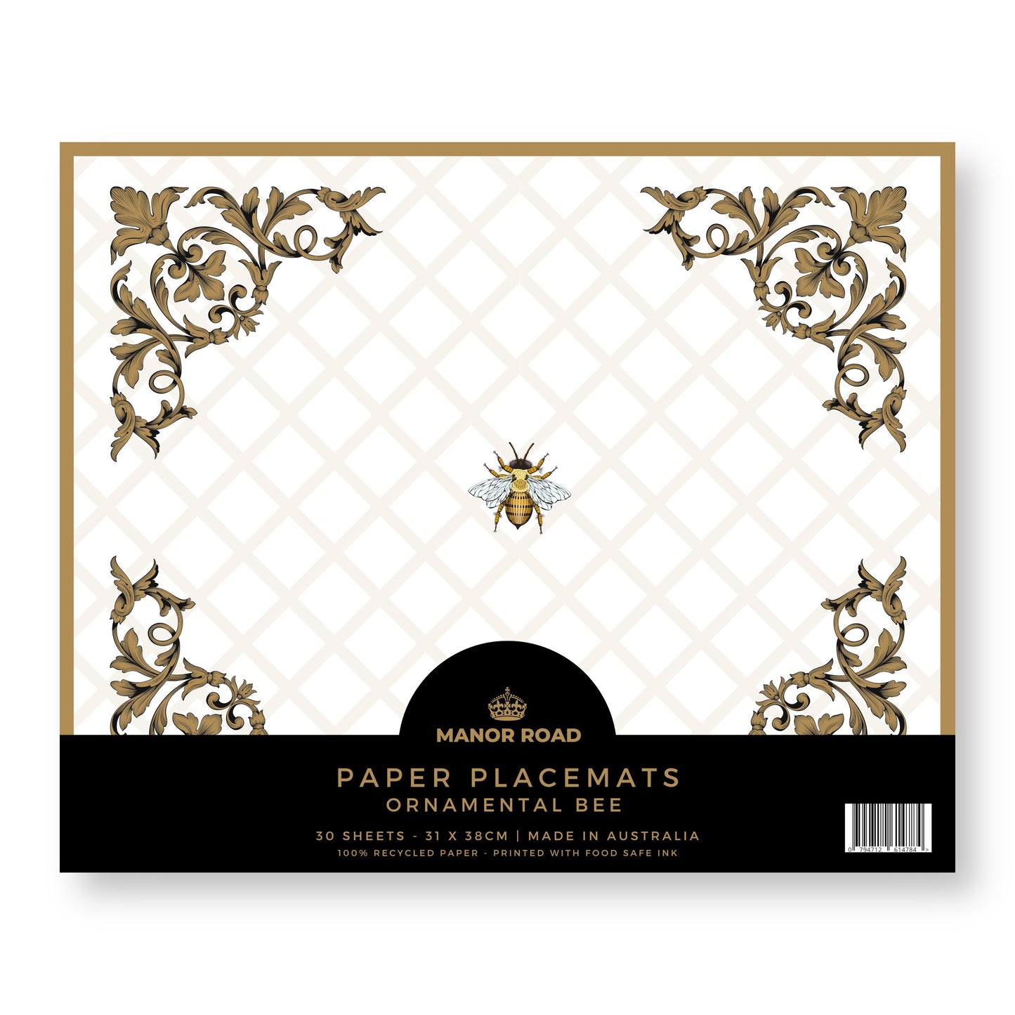 Ornamental Bee Paper Placemat Pad/30