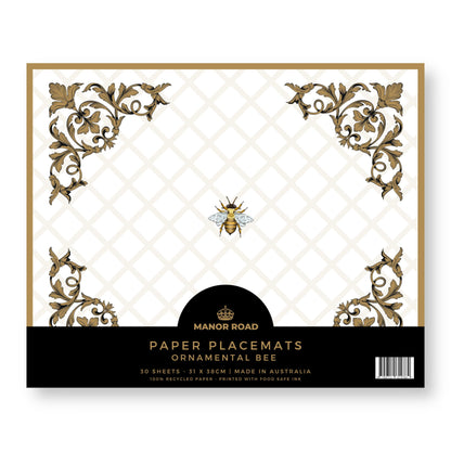 Ornamental Bee Paper Placemat Pad/30