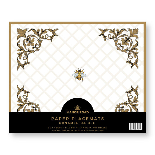 Ornamental Bee Paper Placemat Pad/30