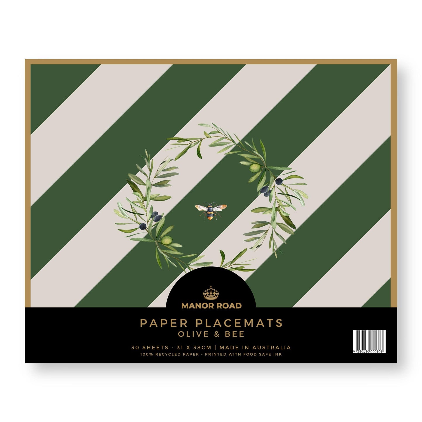 Olive & Bee Paper Placemat Pad/30