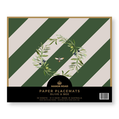 Olive & Bee Paper Placemat Pad/30