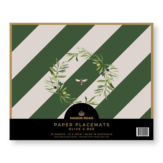 Olive & Bee Paper Placemat Pad/30