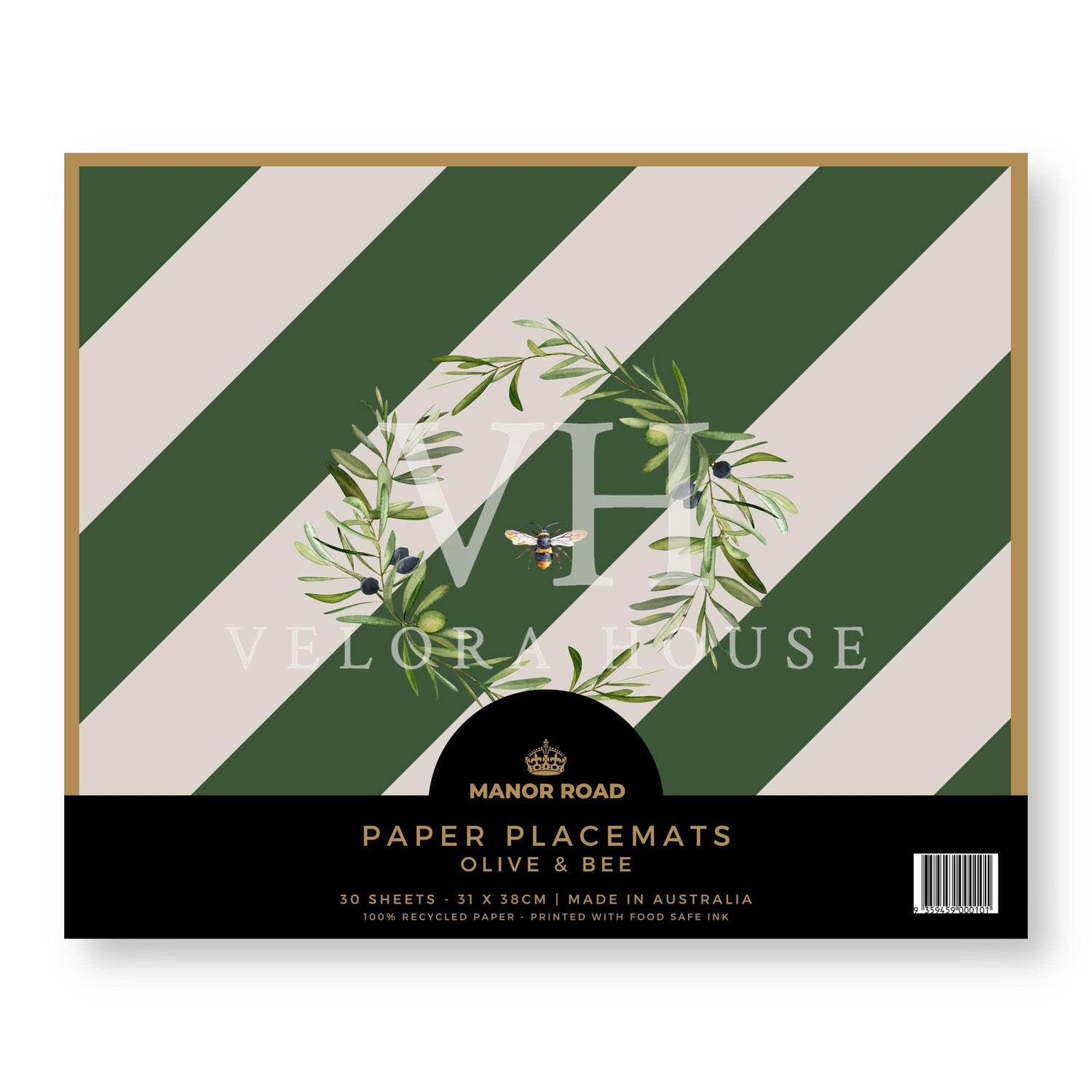 Olive & Bee Paper Placemat Pad/30